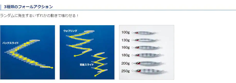 オシア スティンガーバタフライ サーディンウェーバー 100g~250g