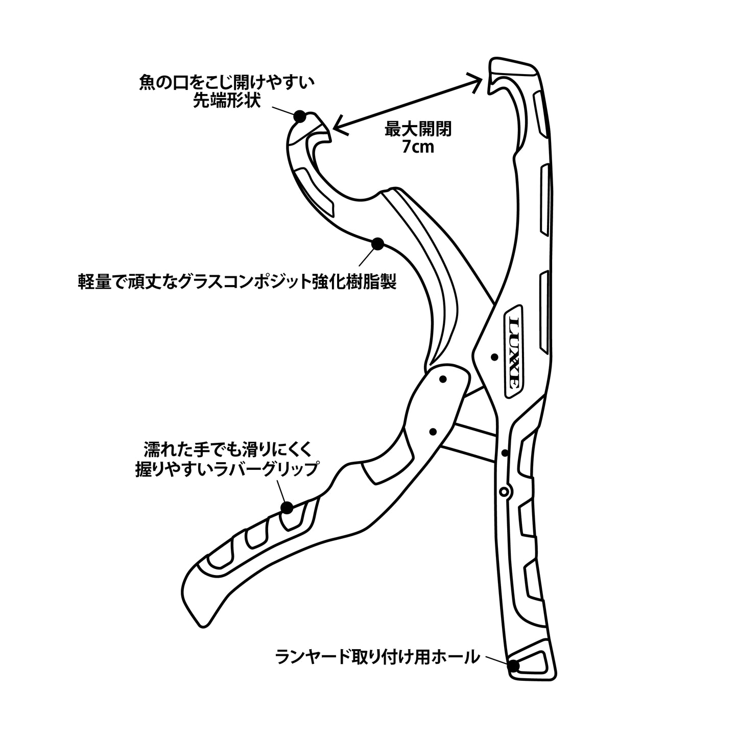 フィッシュグリップ 25cm LE149