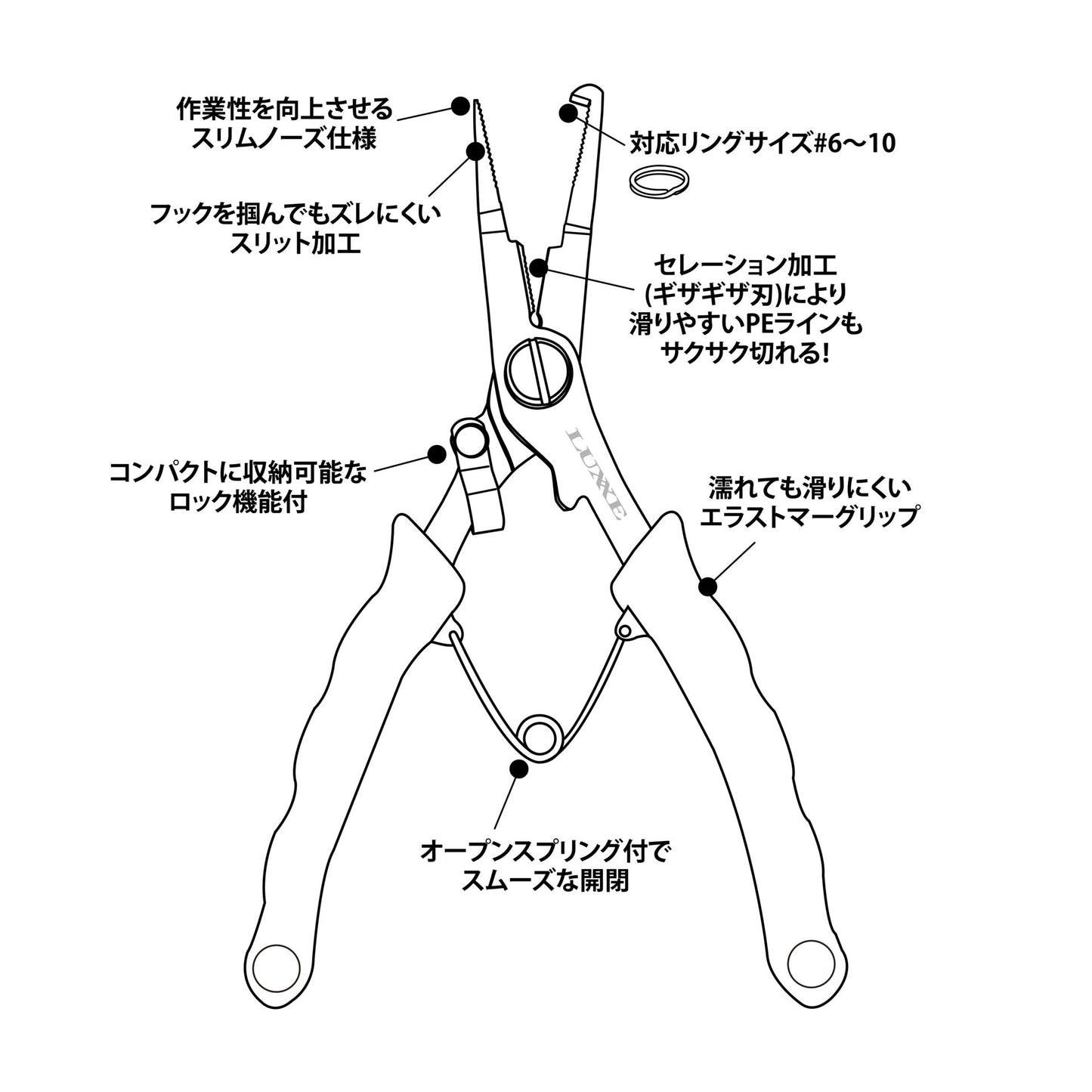 スプリットリングプライヤー 17cm LE145